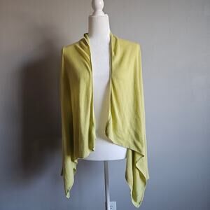 Green Cotton Cardigan Open Front Lightweight Knit Sweater Lagonlook